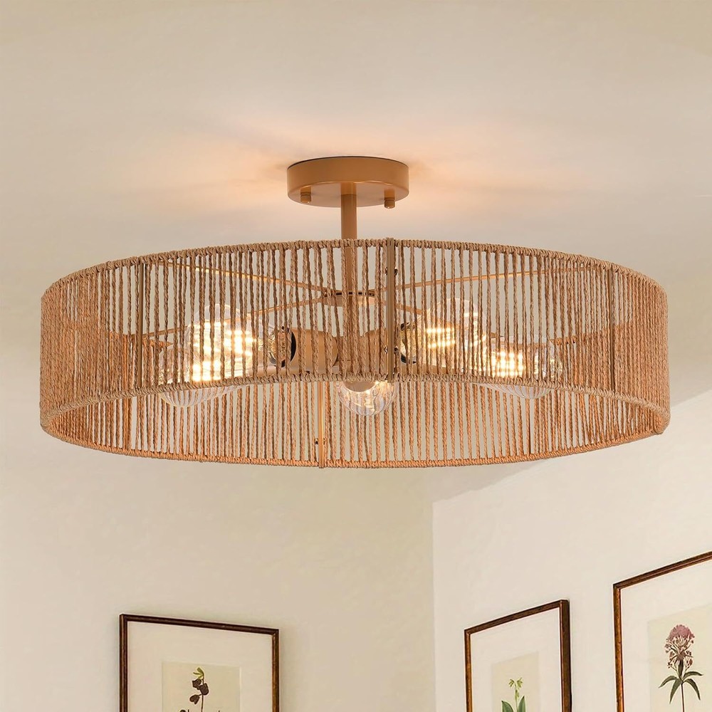 Boho Chandelier Ceiling Lamp Light Fixture 5 Lights 24