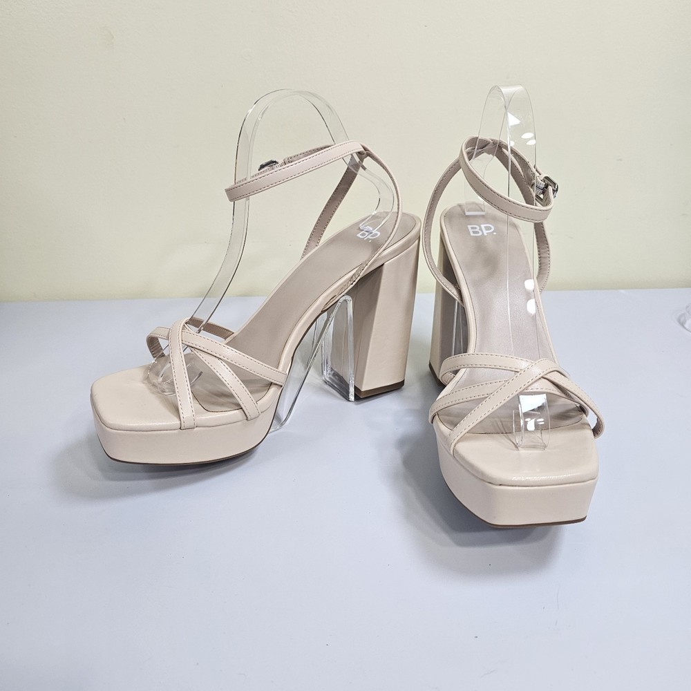 Women's B.P. Nude Strappy Heeled Sandals Size 11 - Gently Used