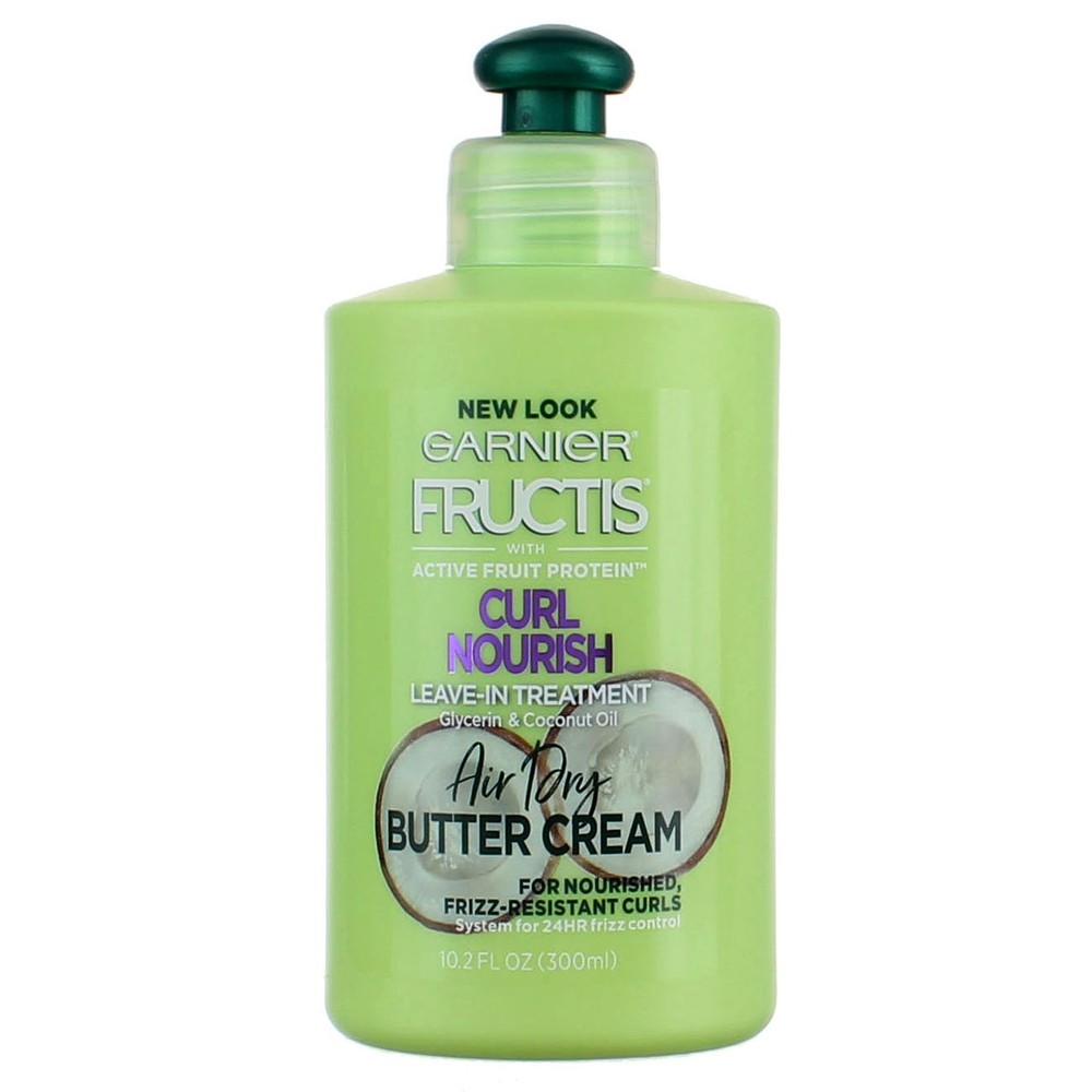 2 Pack Garnier Fructis Curl Nourish Leave-In Hair Treatment, 10.2 fl oz