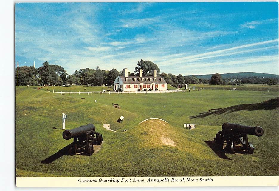 Postcard Cannons Guarding Fort Anne Annapolis Royal Canada
