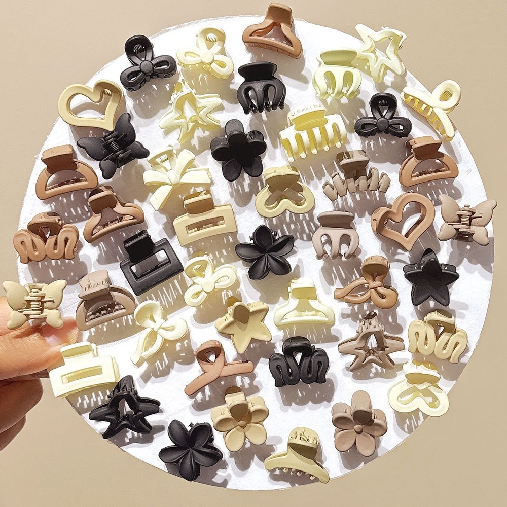 30PCS Mini Hair Clamps Small Clear Hair Clips Hair Claws Plastic Womens Girls