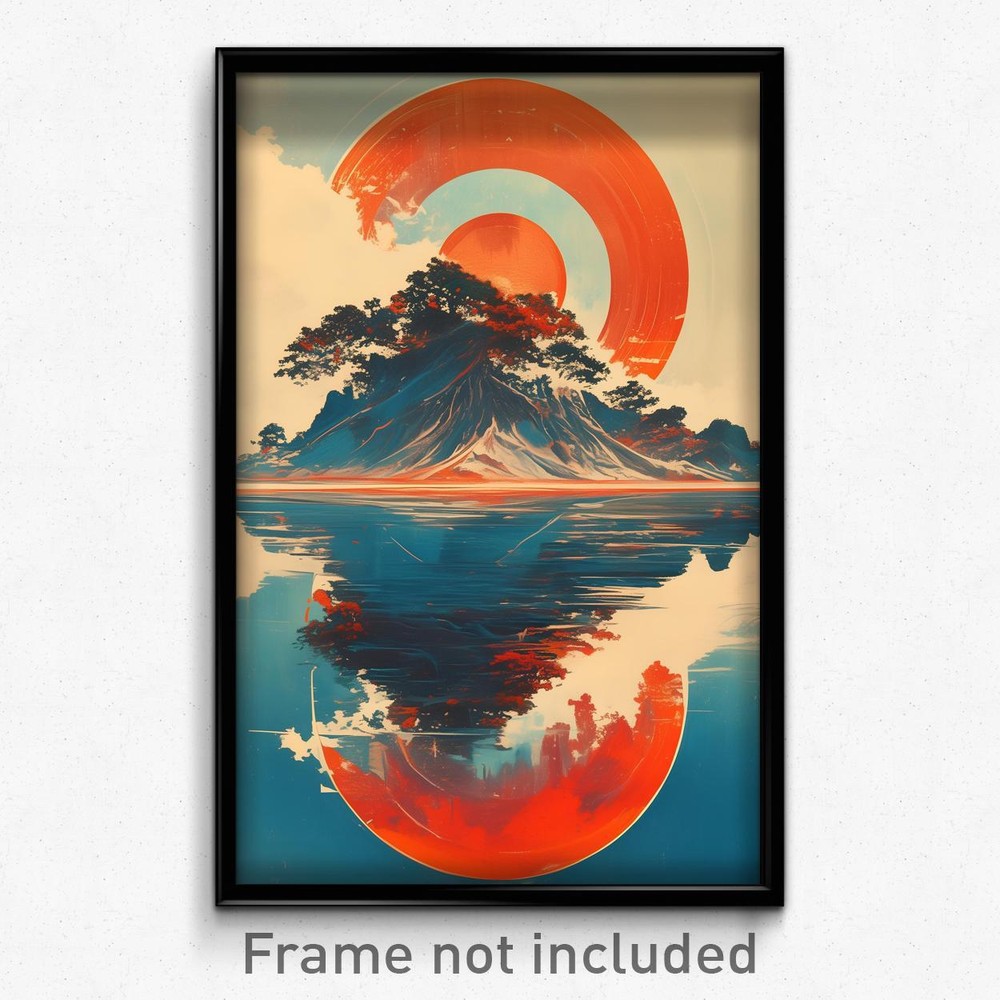 Psychedelic Retro Film Art Print - Reflecting Archipelago Movie Poster