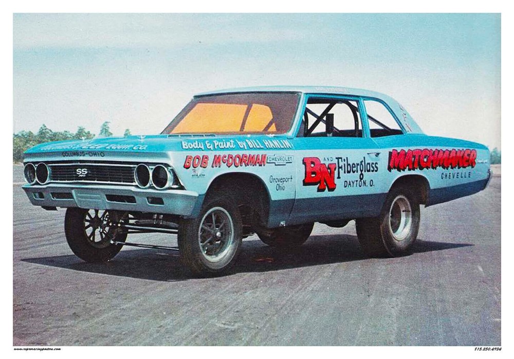Matchrace AWB 1967 Chevelle Gasser | POSTER 18 X 24 INCH | Classic car