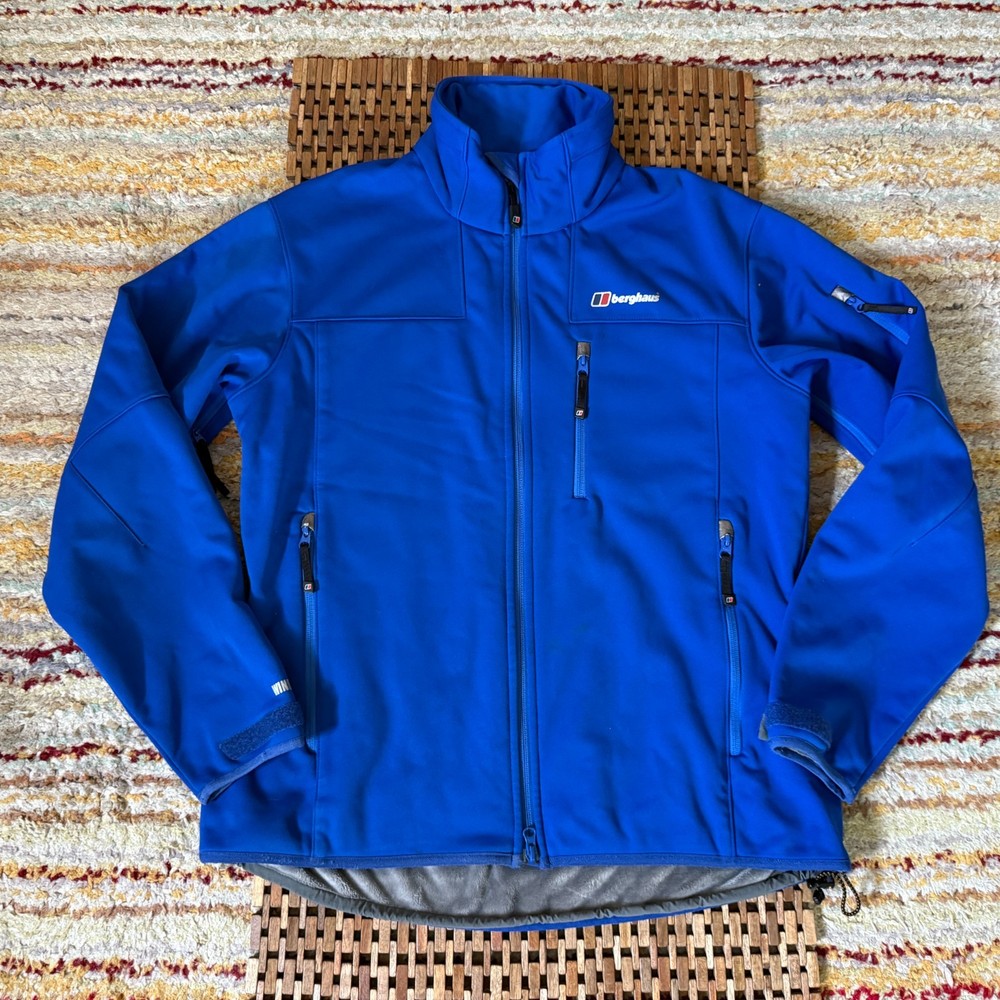 Berghaus Windstopper Soft Shell Full Zip Jacket Blue Men's Size Large L