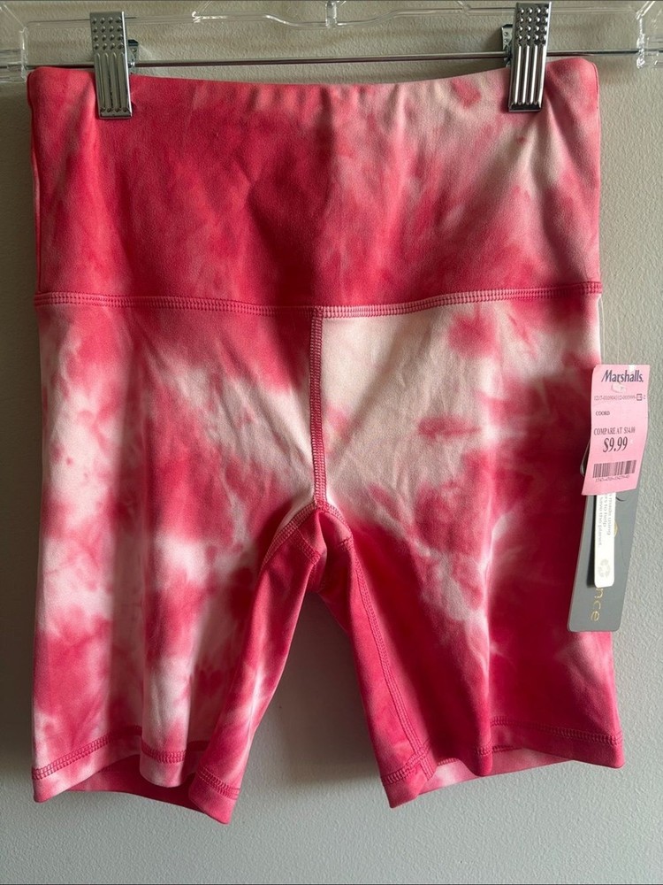 Harmony Balance Pink Tie Dye Biker Shorts NWT