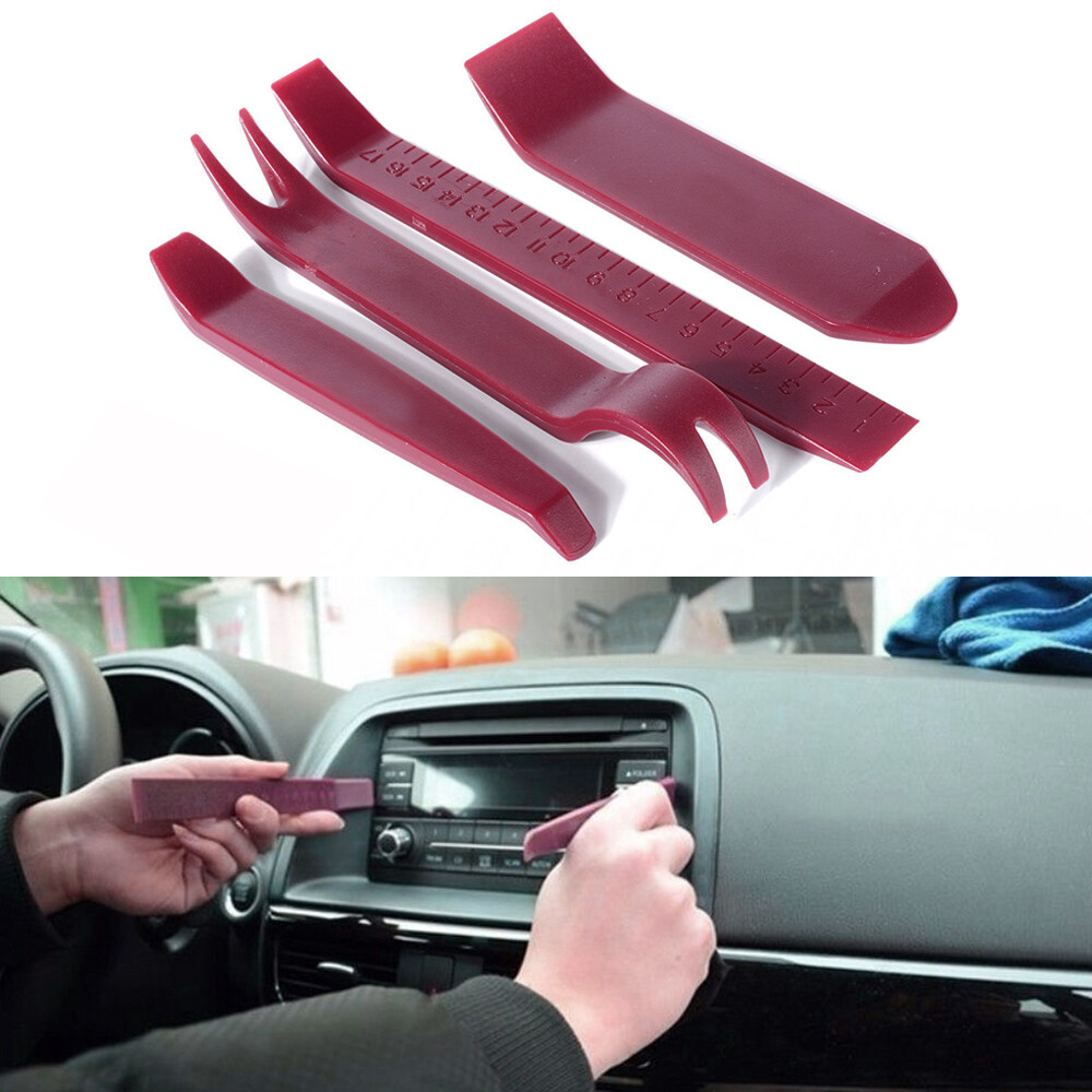 4pcs Car Trim Removal Tools Kit Plastic Pry Panel Door Dash Interior Clip