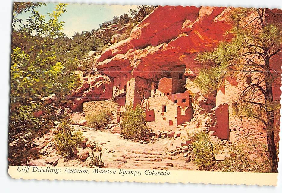 Postcard Cliff Dwellings Museum Manitou Springs Colorado USA