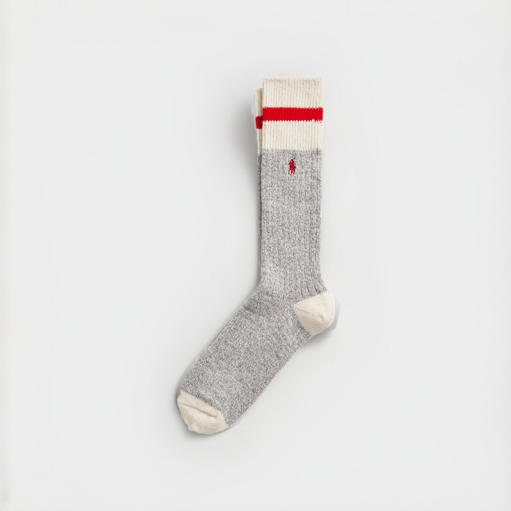 Polo Ralph Lauren Mens Wool Blend Ragg Boot Socks Size 10-13 Brand New