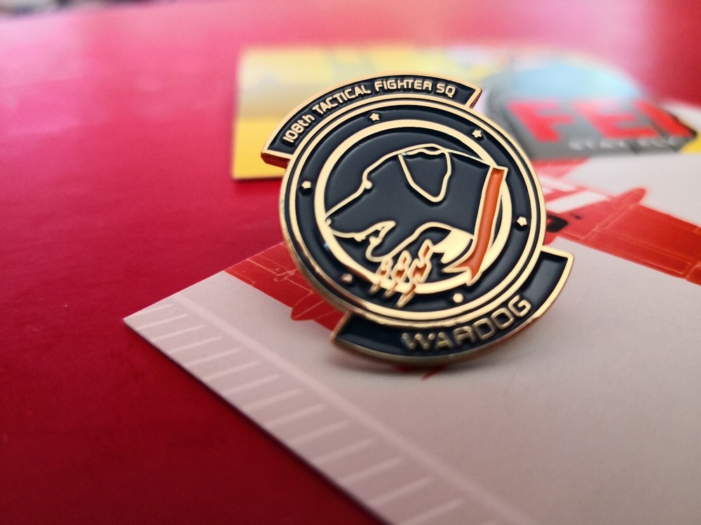 Ace Combat 5 Wardog Squadron USAF pilot aviation lapel pin-image