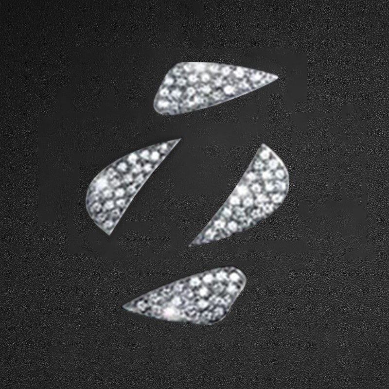 Hyundai Steering Wheel Emblem Trim Diamond Studded Decal Sticker