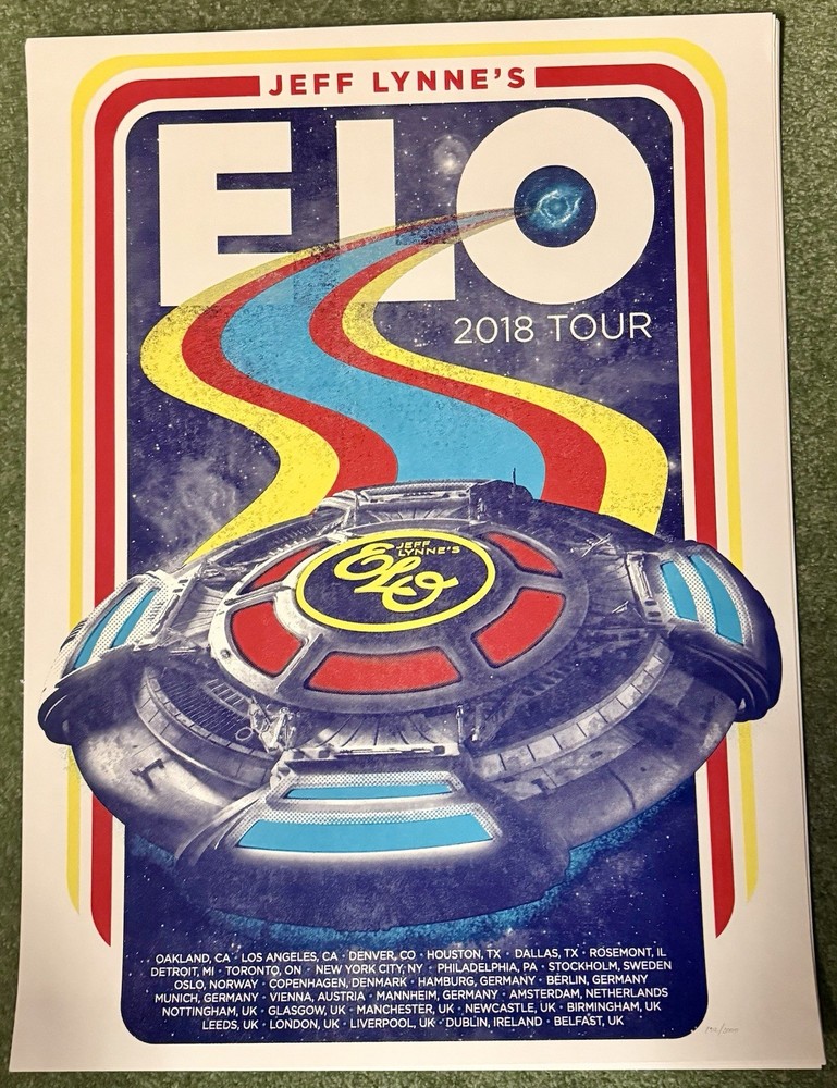 JEFF LYNNE'S E.L.O  - 2018  TOUR POSTER 24