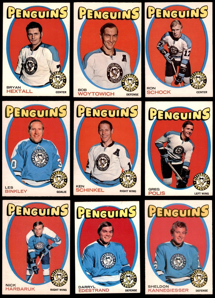 1971-72 O-Pee-Chee Penguins Near Team Set 5 - EX 3756506 (14 / 16 cards)