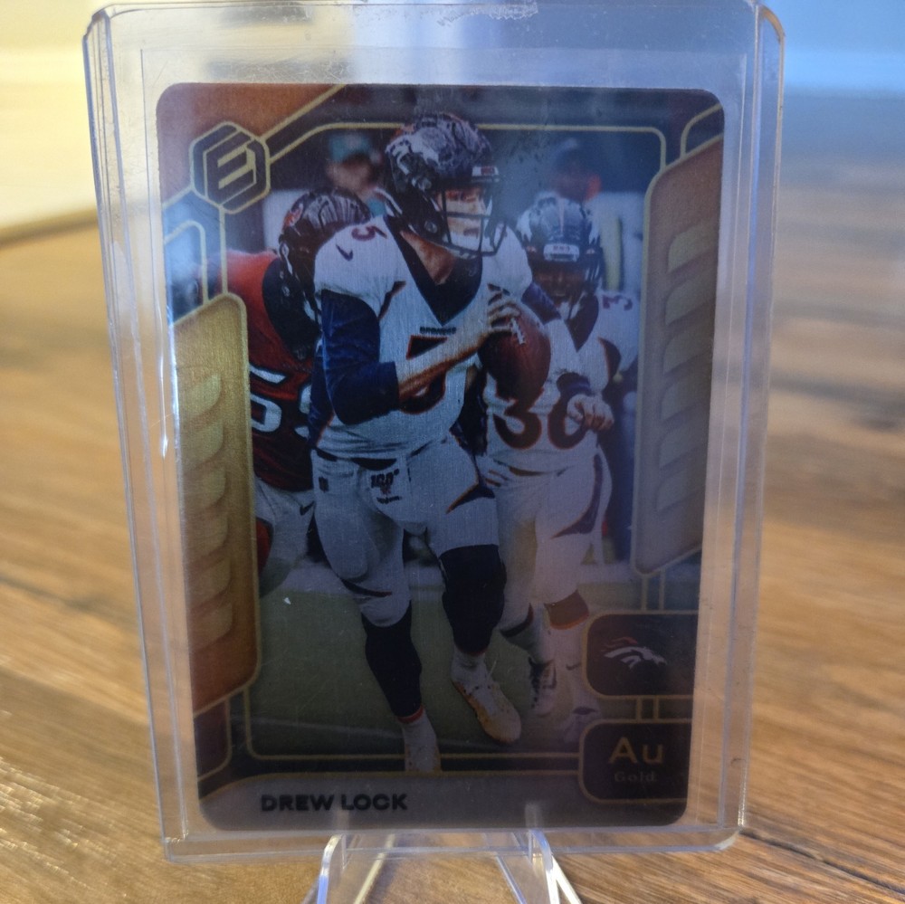 2020 Panini Elements Gold Drew Lock #d 79 Rare Football Card