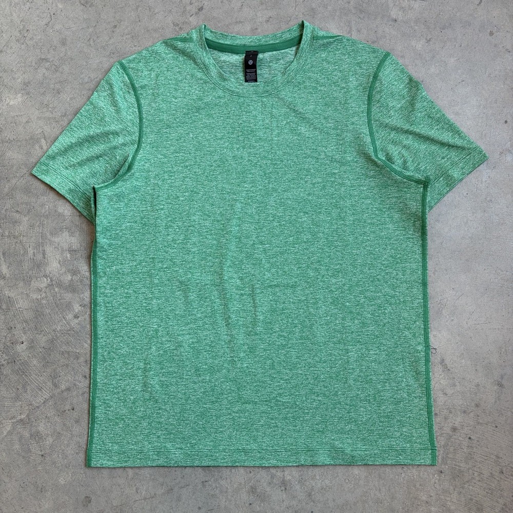 New Lululemon Soft Jersey Short Sleeve T Shirt Green Stretch LM3ES3S Men’s Small