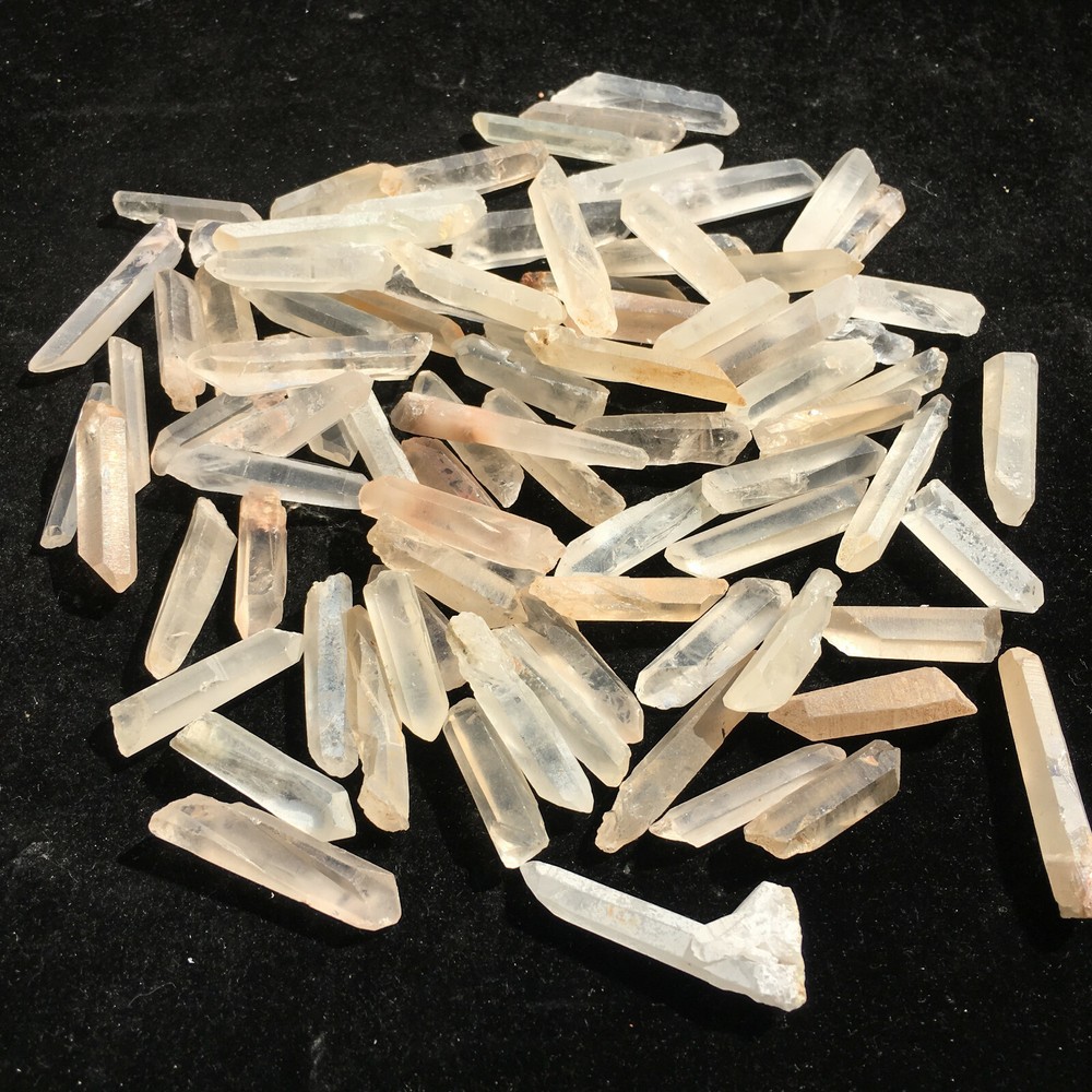50g Lot Lemurian White Quartz Crystal Point Terminated Wand Natural Specimen