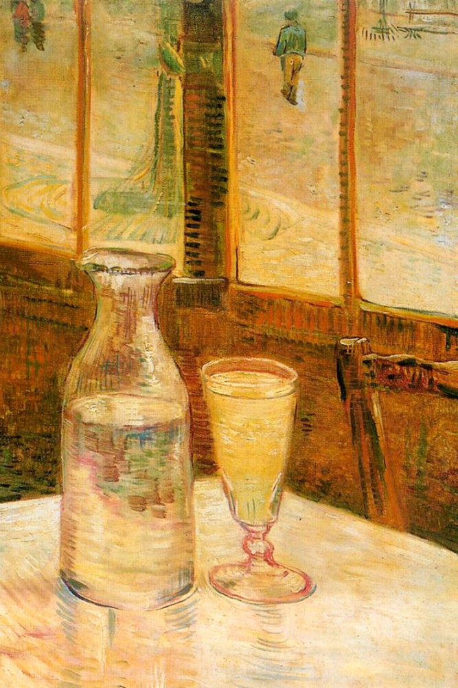 Vincent Van Gogh Absinthe Still Life 1887 Impressionist Poster 12x18-image