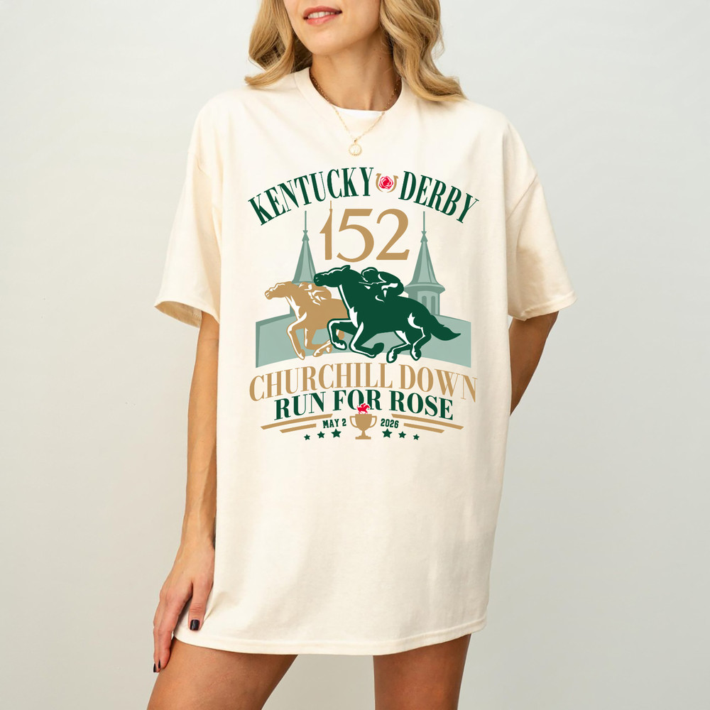 152nd Kentucky Derby Churchill Down Run For Rose Unisex Shirt Size S-5XL