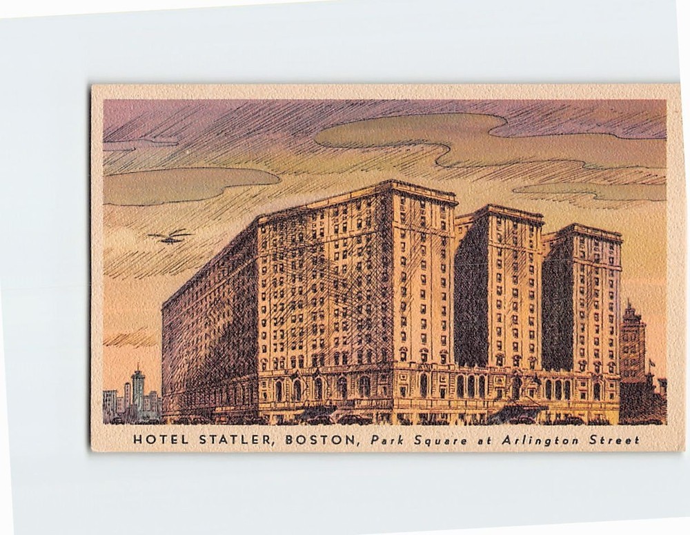 Postcard Hotel Statler Boston Massachusetts USA