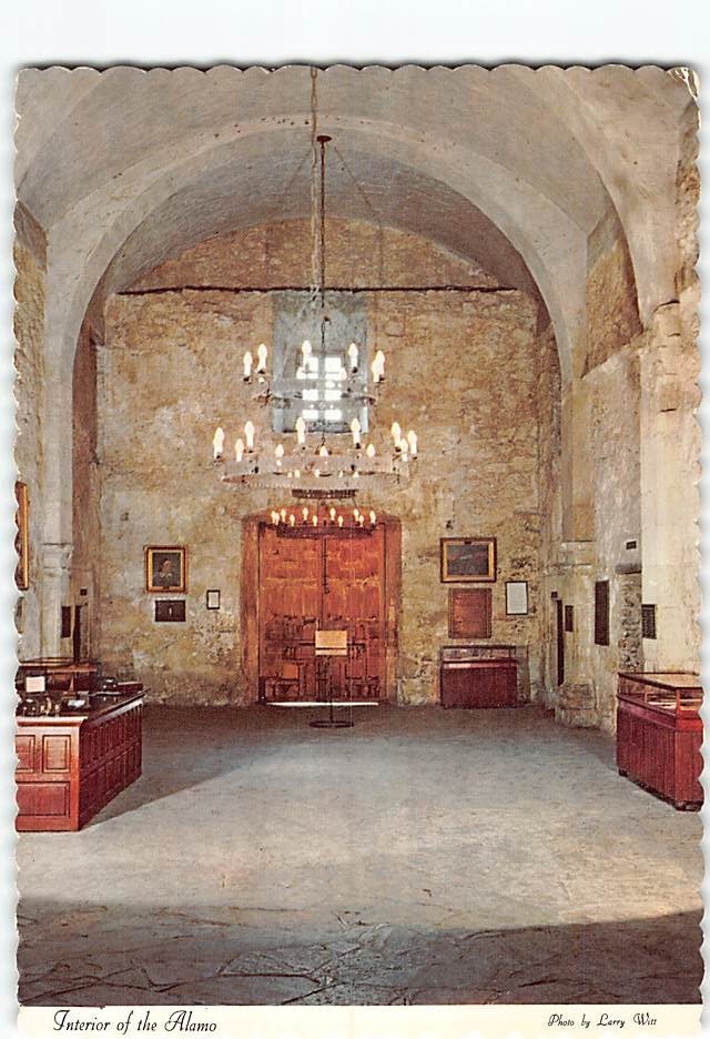 Postcard Interior of the Alamo San Antonio Texas USA