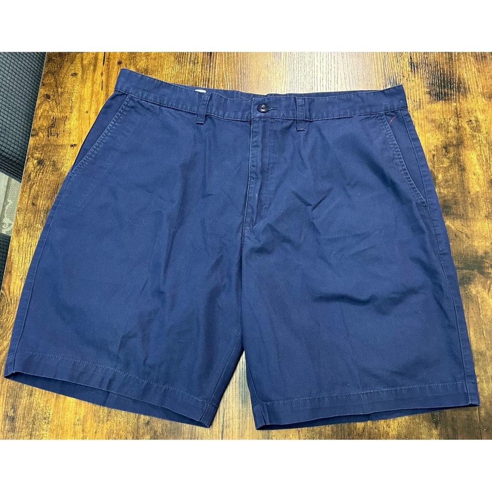 Patagonia Mens Navy Blue Organic Cotton Chino Shorts Size 36 Flat Front Outdoor