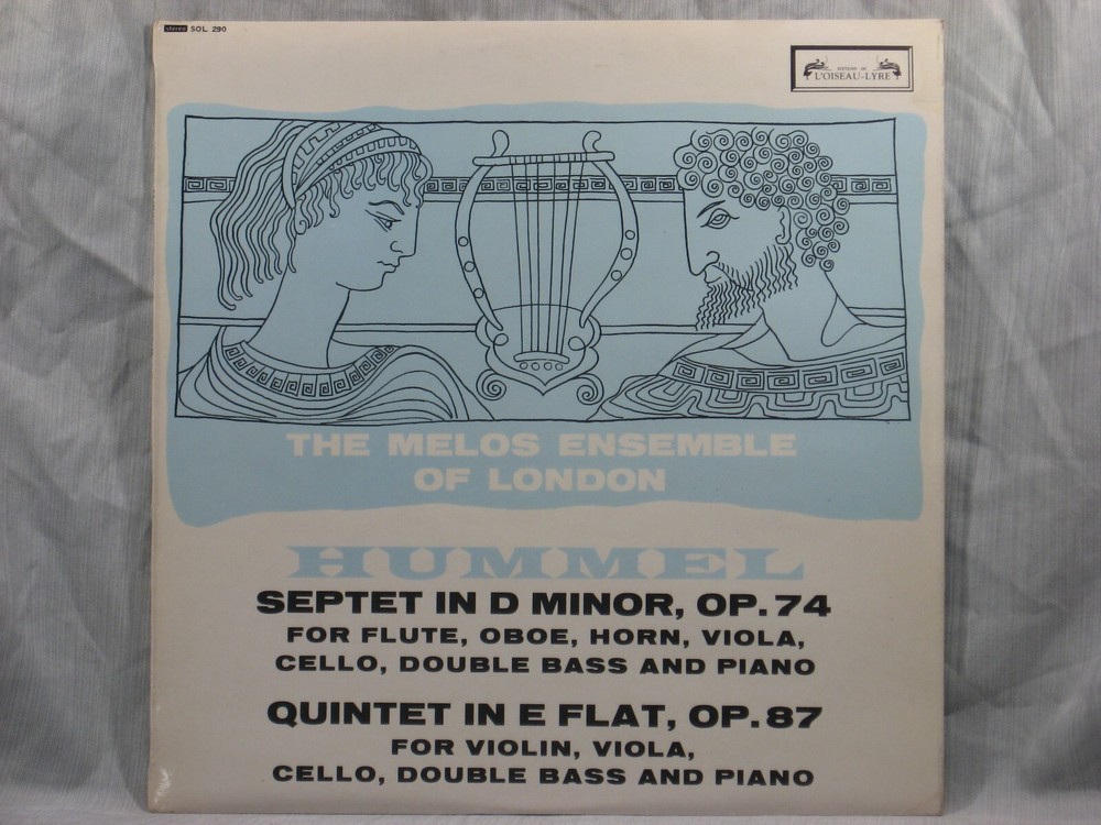 Hummel - Septet & Quintet - Melos Ensemble of London - L'Oiseau-Lyre SOL 290