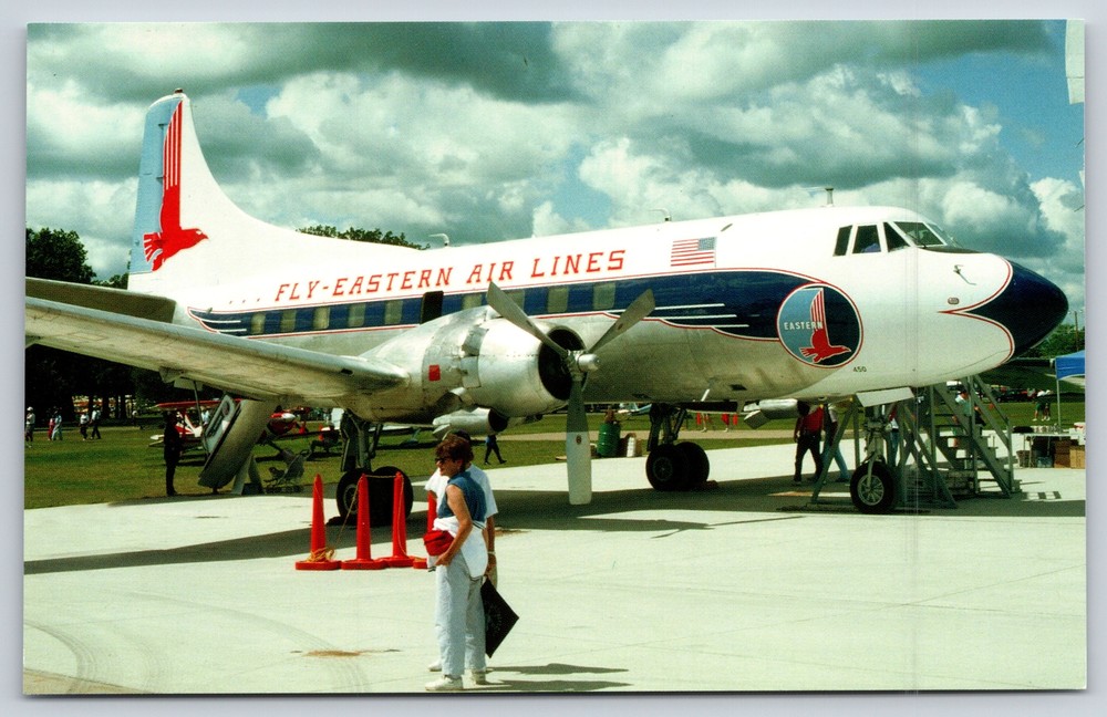 Transportation~Baltimore MD~Plane~Eastern Airlines Martin 404~Vintage Postcard