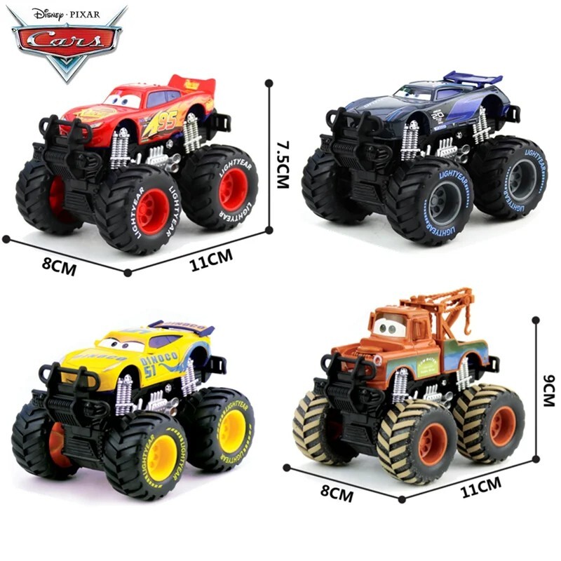 Disney Pixar Cars Off Road Vehicle Pullback Cars 4pcs/set Lightning Mcqueen new