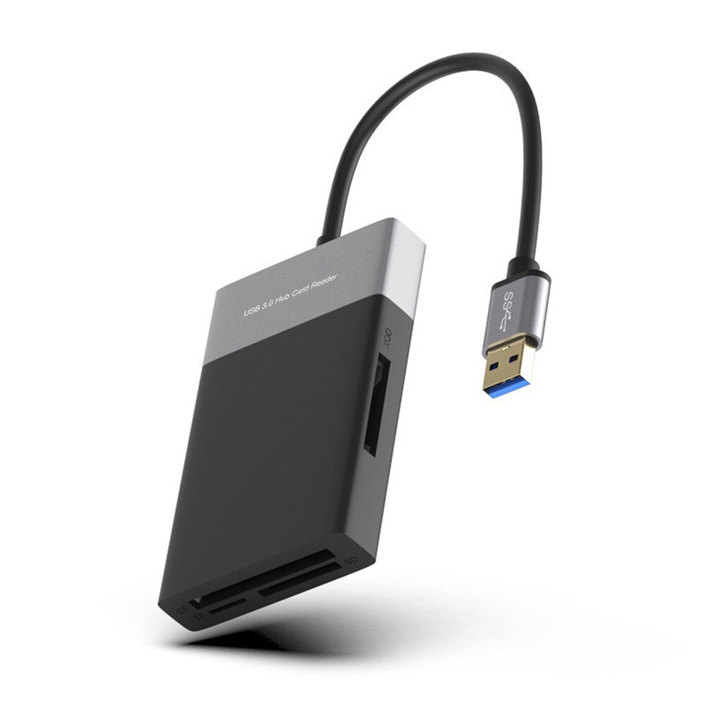 6in1 USB 3.0 HUB Card Reader CF XQD SD TF Card Reader Adapter for Windows Mac