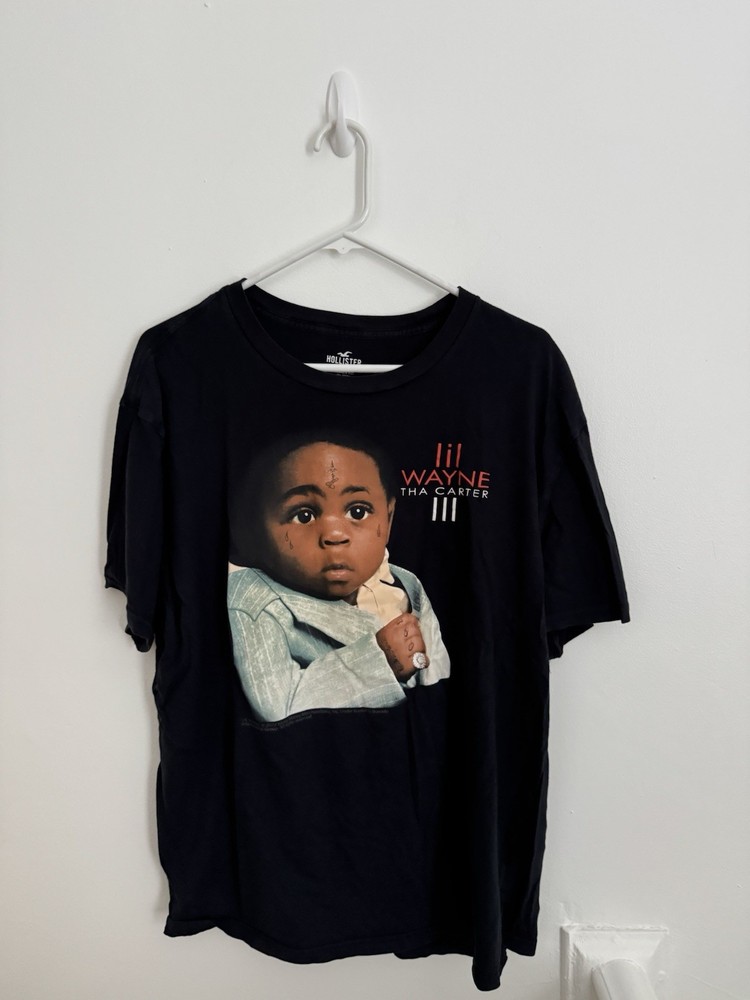 Hollister Men’s Lil Wayne Tha Carter 3 Black T-Shirt Size XL