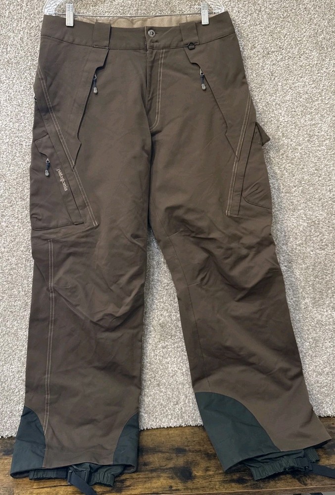 Patagonia Rubicon H2NO Mens Size 34 Brown Ski Snowboard Pants Winter 30640