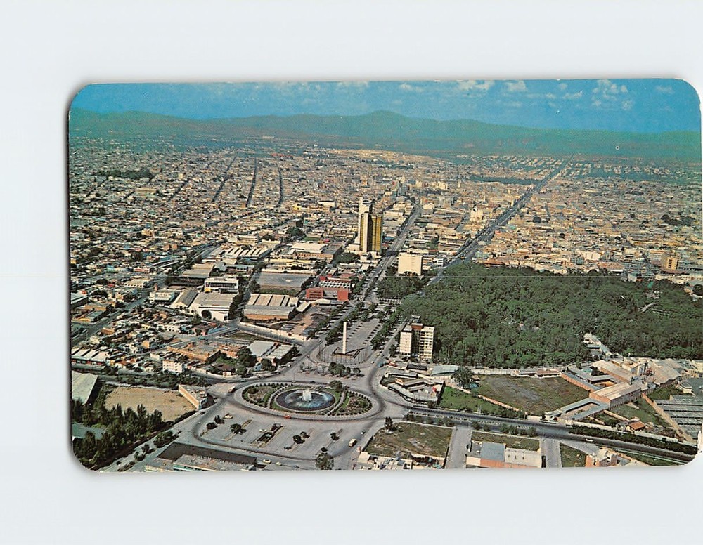Postcard Aerial View Plaza Juarez & Parque Agua Azul Guadalajara Jalisco Mexico