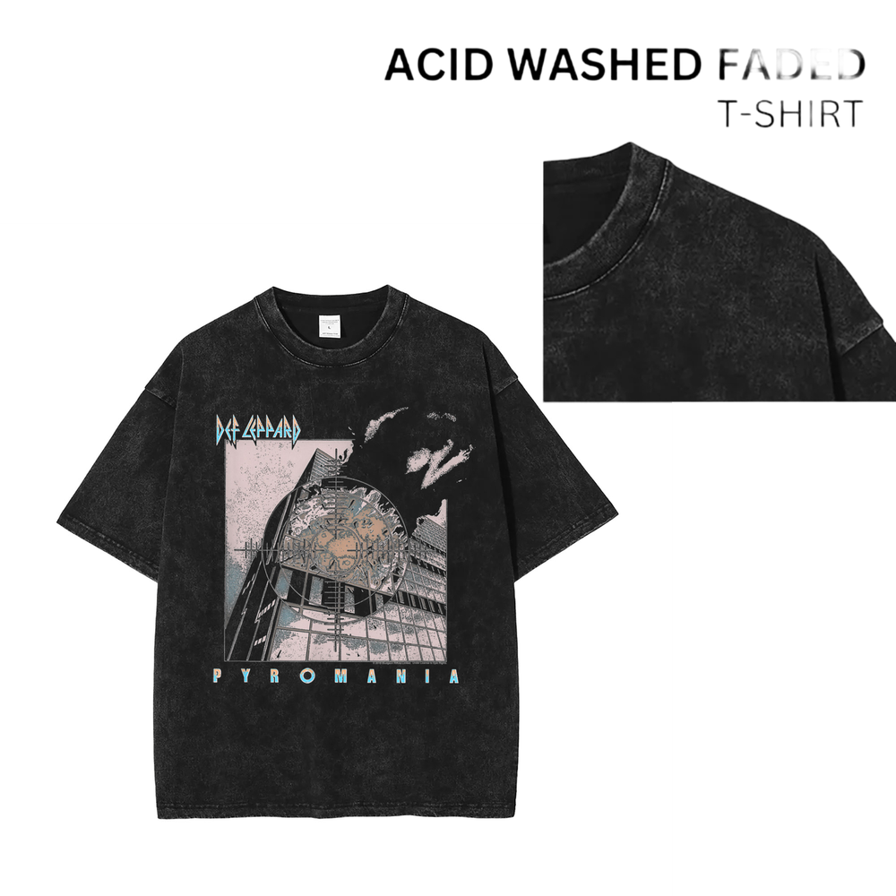 90s Vintage Acid Washed Rock Band T-Shirt Unisex Faded Retro Style