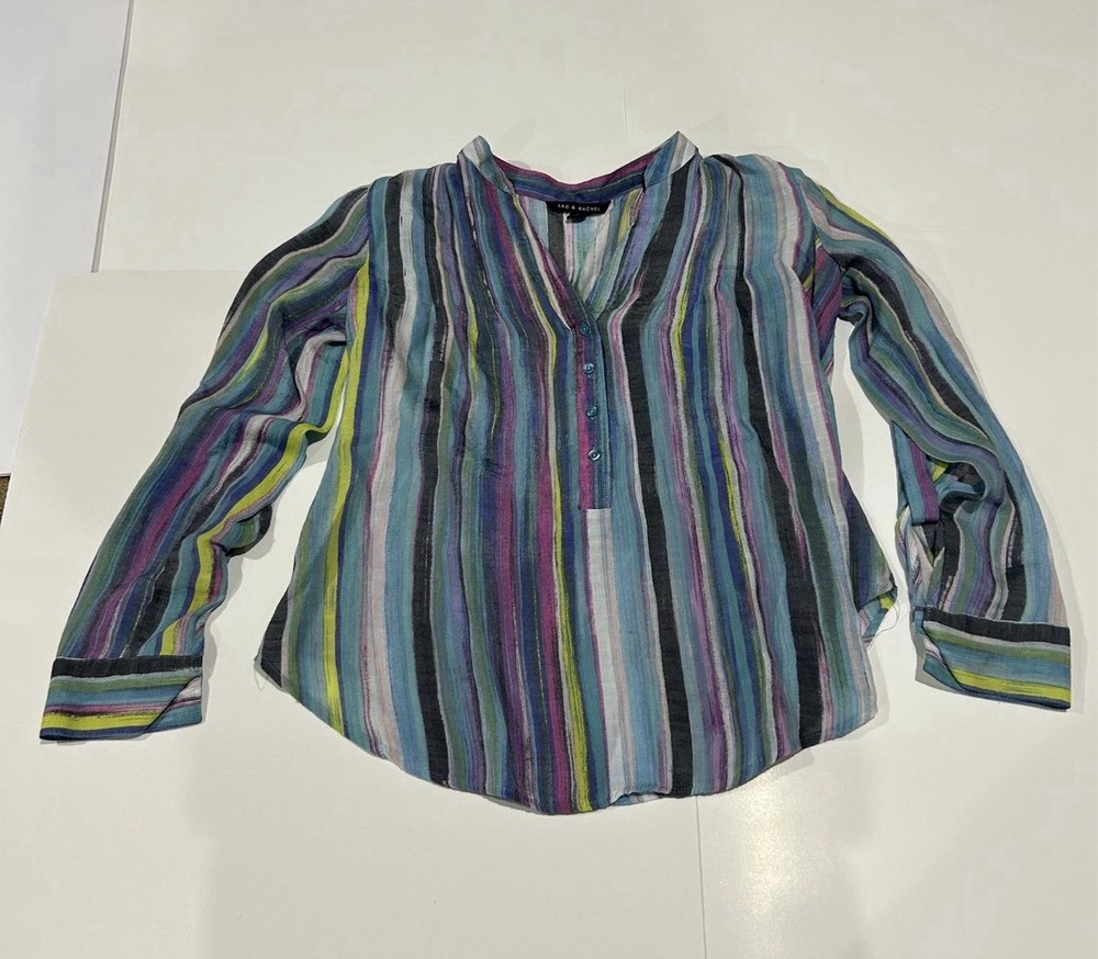 ZAC & RACHEL Blouse Vertical Striped Sunlit Spring Bright, small