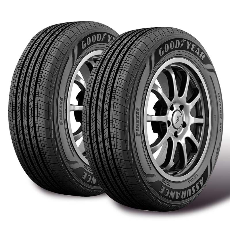 2 Goodyear Assurance Finesse 225/65R17 102H All Season Touring Tires 540AA