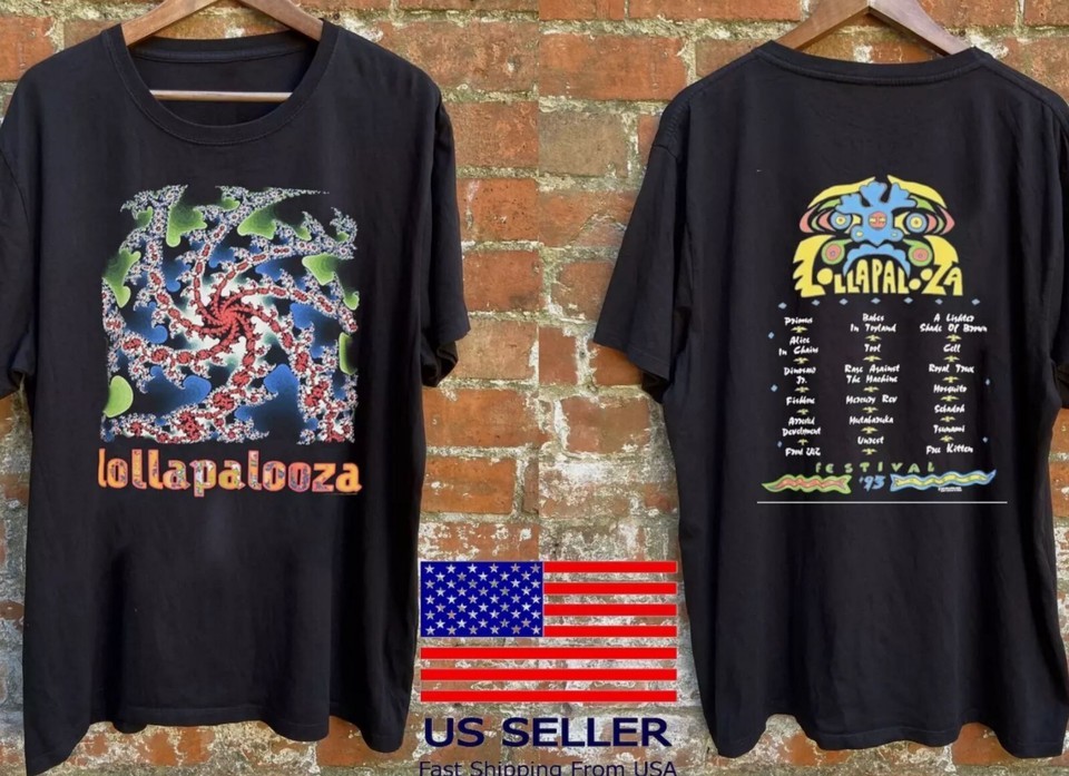 Lollapalooza 1993 Music Festival Alice in Chains Primus T Shirt Full Size S-5XL