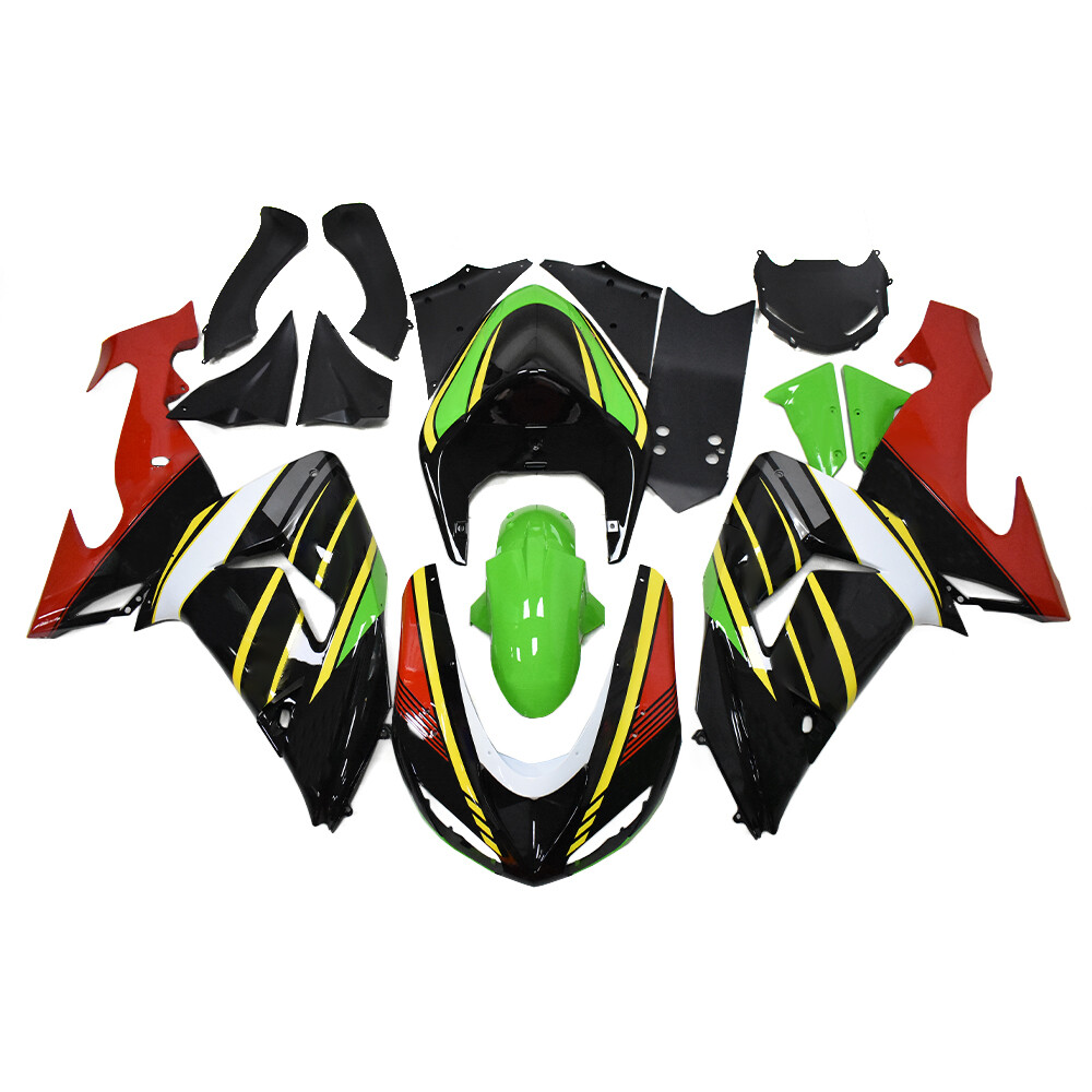 Green Black Fairing Kit for 2006 2007 Kawasaki Ninja ZX10R 06 Injection Bodywork