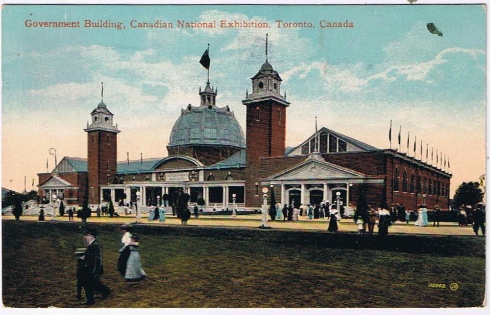 Ontario Postcard Toronto CNE Government Building Canadian National Exhibition