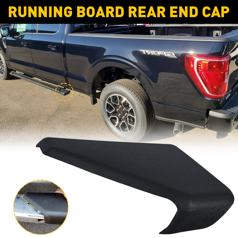 2015-2022 Ford F150 Black Left Driver Running Board Rear End Cap