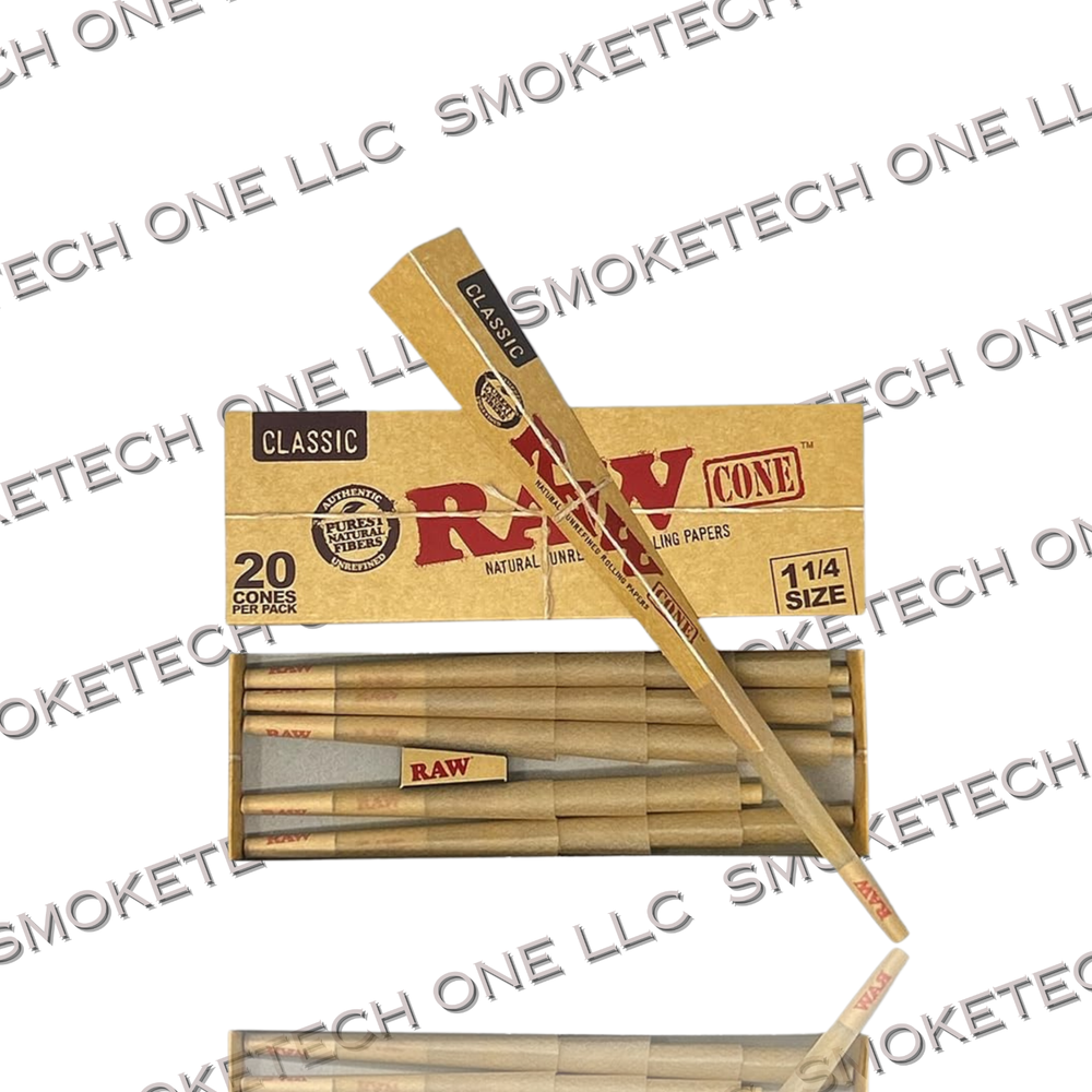 RAW Classic 11/4 Size Pre-Rolled Cones 20 Pack
