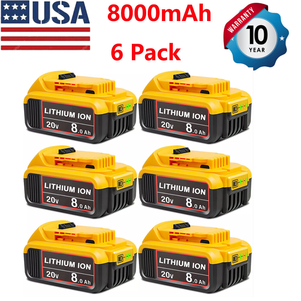 20V Max XR 8.0Ah Lithium Battery DCB205 DCB208 DCB200 Compatible with DeWalt Tools  