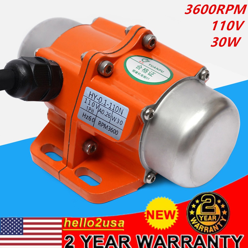 3600RPM AC Vibration Motor for Concrete 110V 30W Asynchronous Vibrator