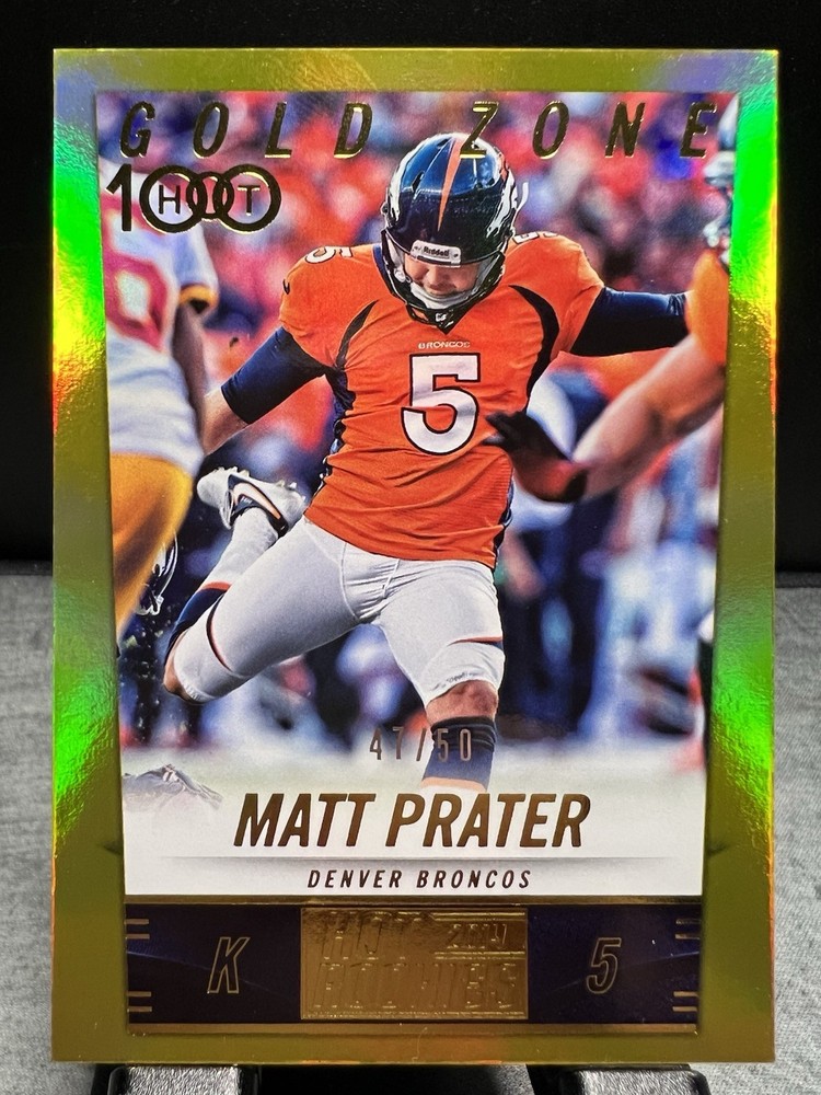 2014 Panini Hot Rookies - Matt Prater #317 Gold Zone /50