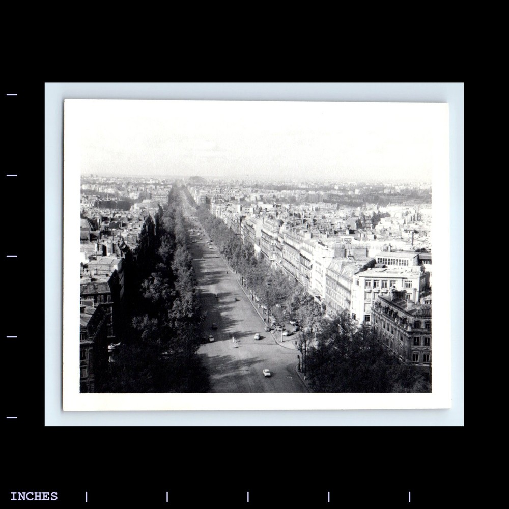Vintage Photo AERIAL BIRDSEYE VIEW CITY SKYLINE