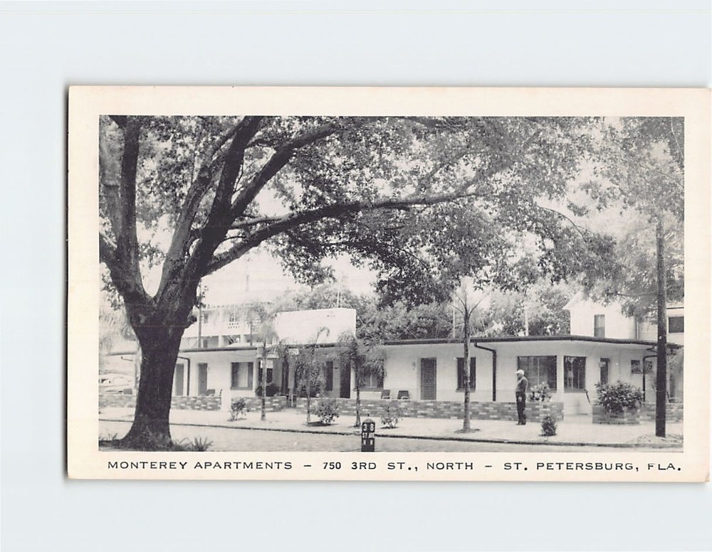 Postcard Monterey Apartments St. Petersburg Florida USA