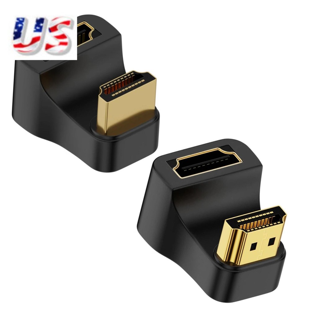 4K 8K HDMI 2.1 U-Shape Adapter Male to 180 Degree UHD