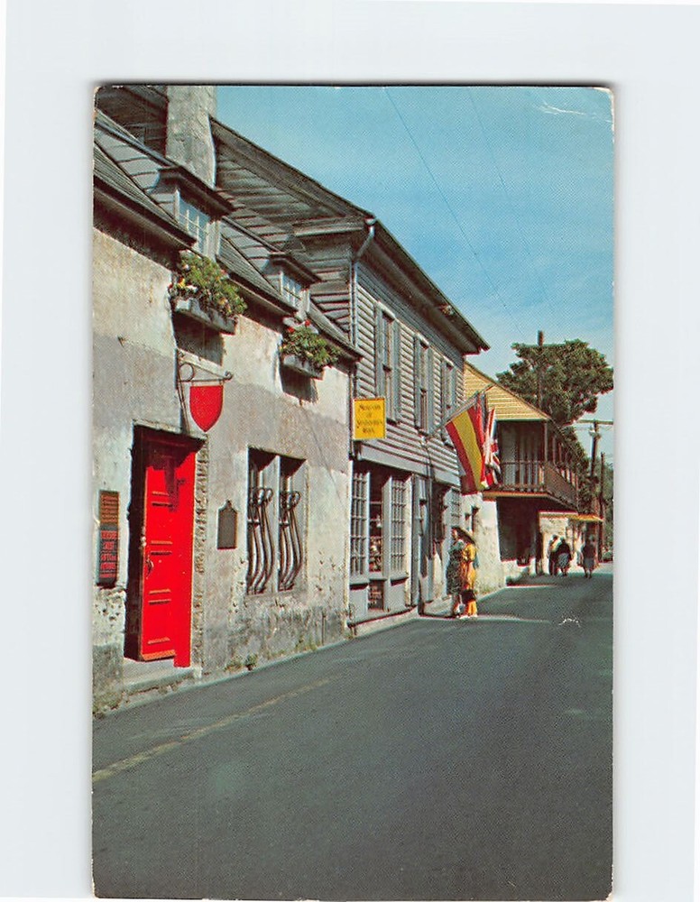 Postcard Quaint Old St. George Street St. Augustine Florida USA