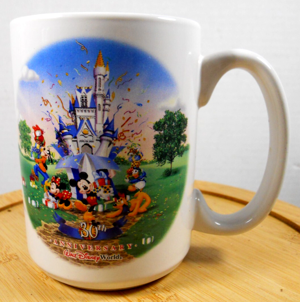 Vintage 2001 Walt Disney World Florida 30th Anniversary ceramic coffee mug