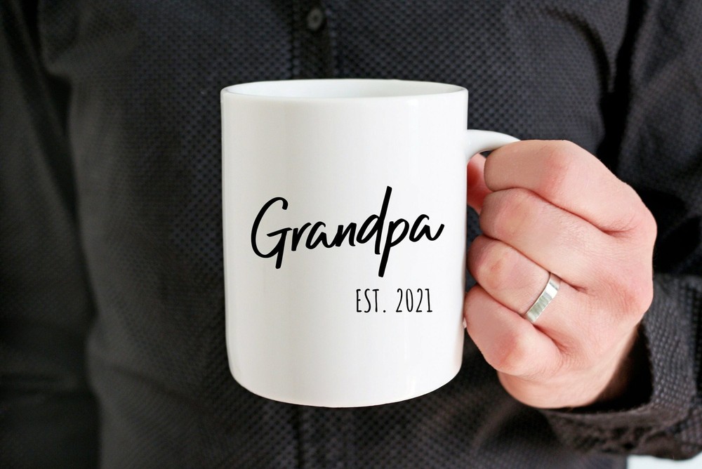 Grandpa Gifts Grandpa Coffee Mug Grandpa Established 2021 Mug New Grandpa Gifts