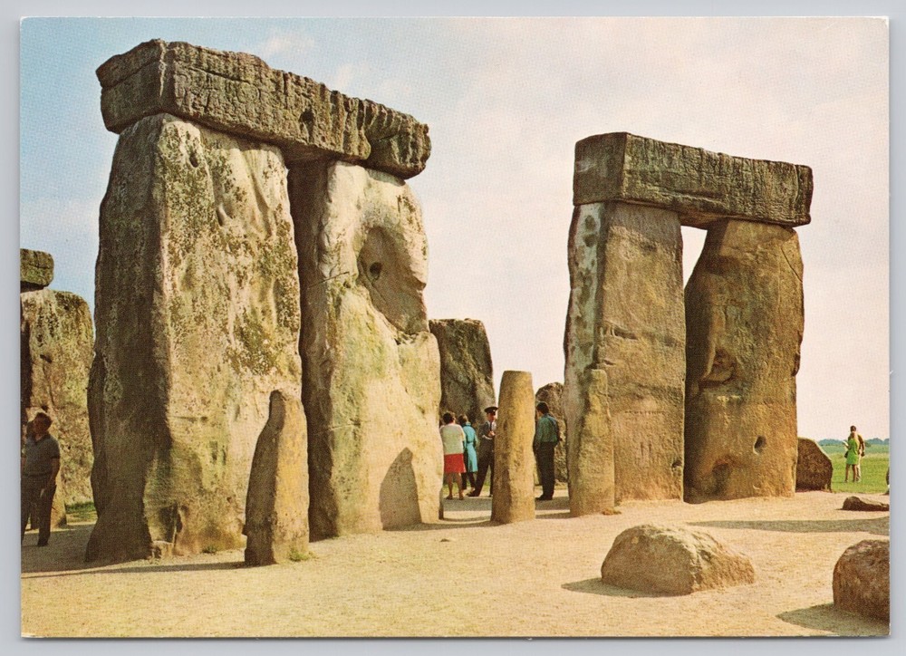 Salisbury Wiltshire England UK, Stonehenge, Bluestone Horseshoe Vintage Postcard