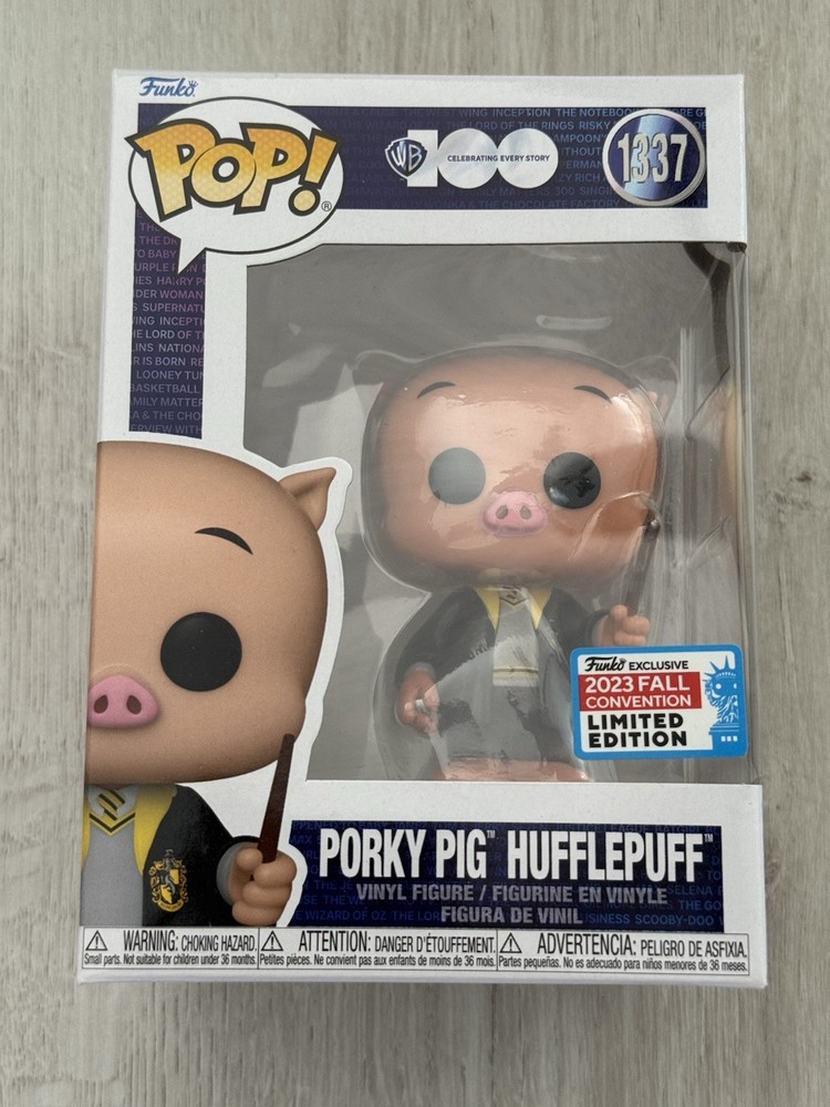 Funko Pop Looney Tunes Porky Pig Hufflepuff NYCC Exclusive #1337